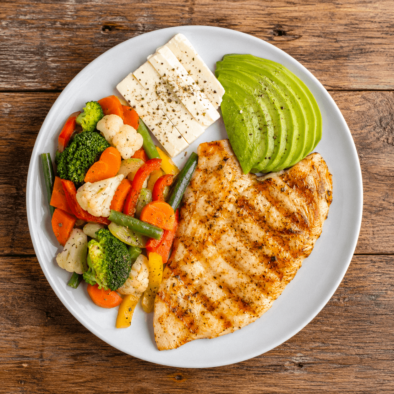 Plato saludable del reto